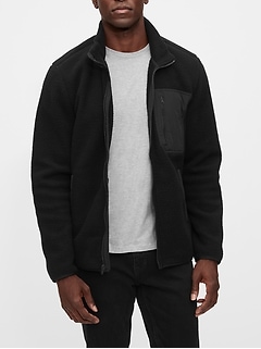 gap sherpa jacket mens