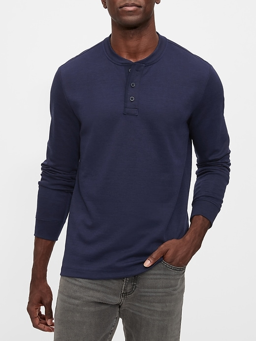 Image number 5 showing, Double Knit Henley T-Shirt