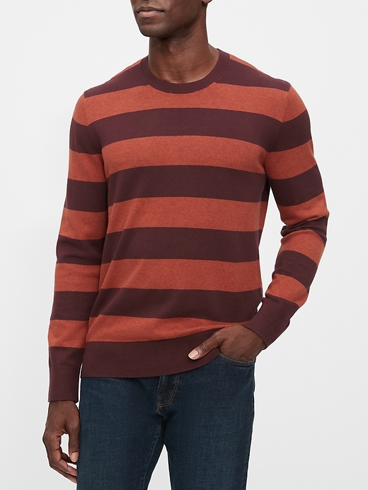 View large product image 1 of 1. Stripe Crewneck Sweater