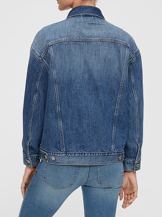 Image number 2 showing, Sherpa-Lined Medium Denim Jacket