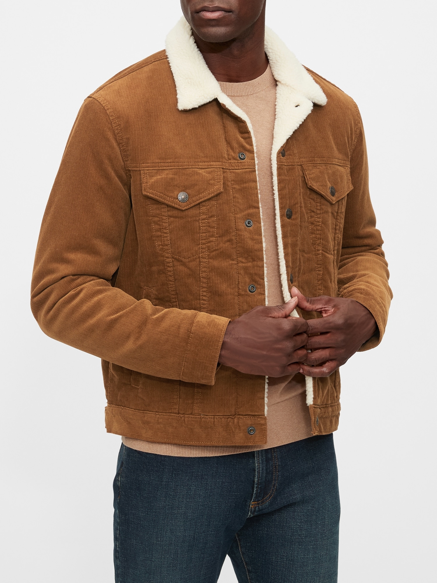 gap sherpa jacket mens