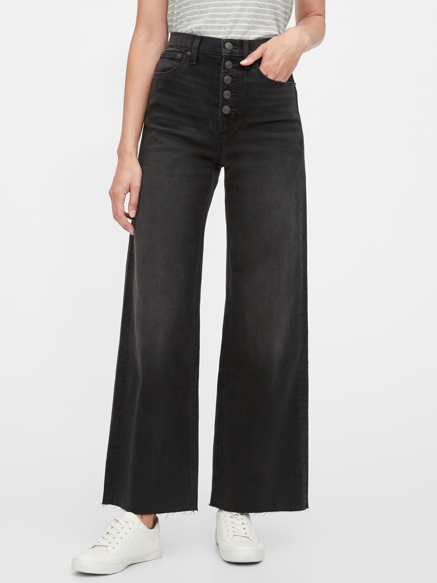 wide jeans black