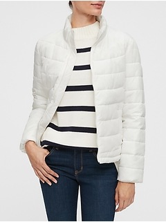 gap white puffer jacket