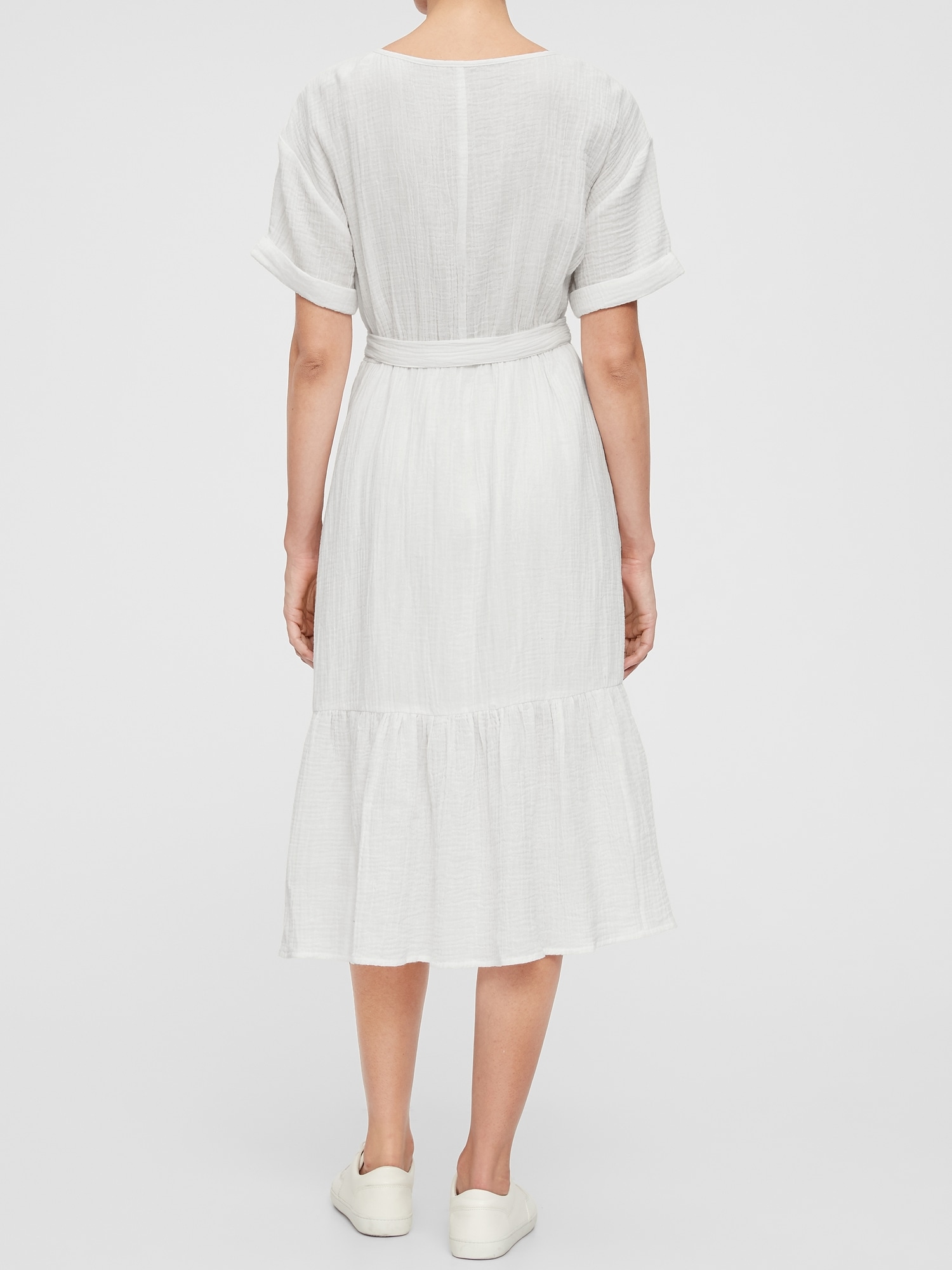 Gauze TieBelt Dress Gap Factory