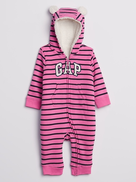 Image number 1 showing, Baby Cozy Gap Logo Sherpa One Piece