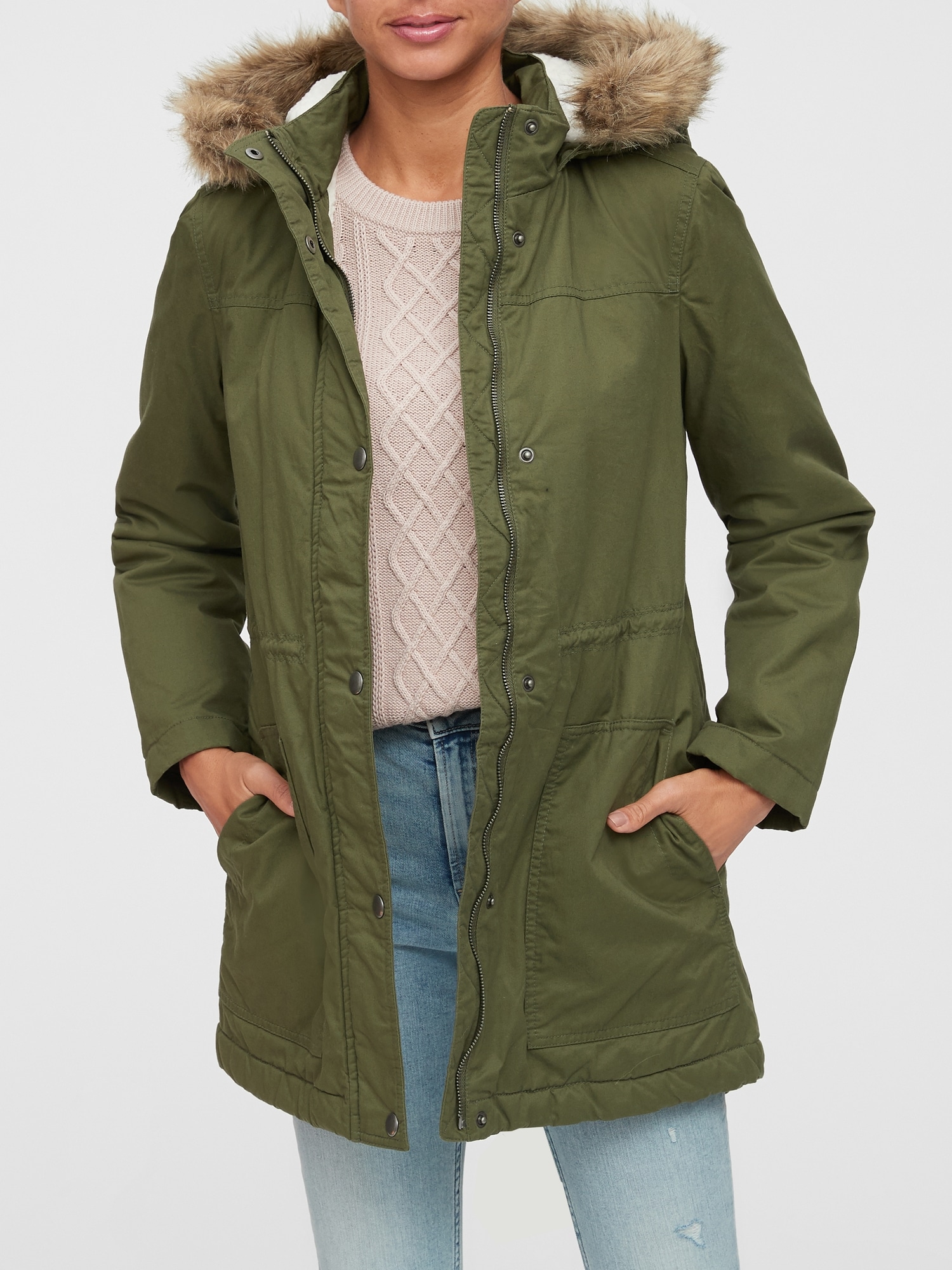 gap factory sherpa jacket