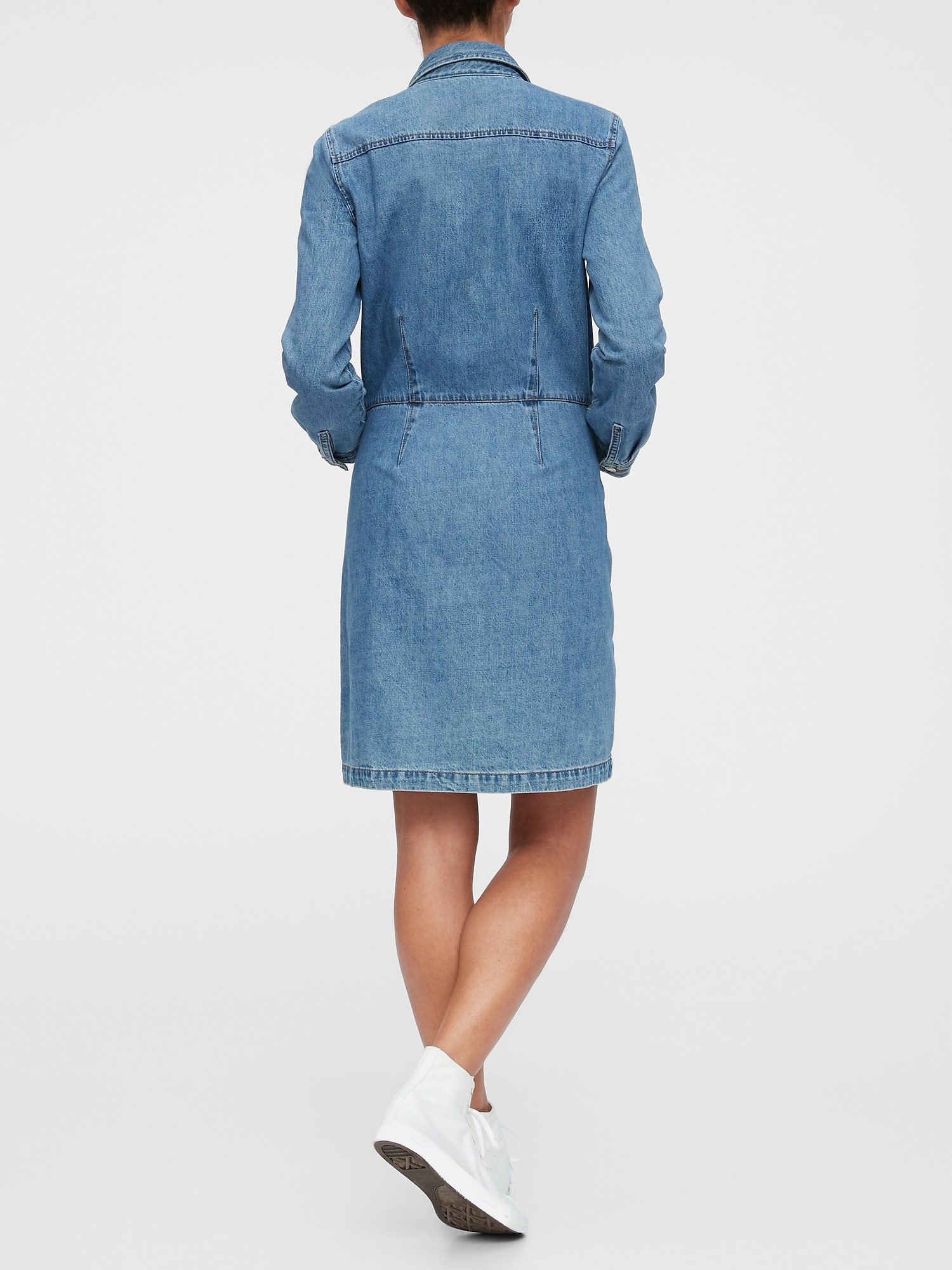 denim long frock