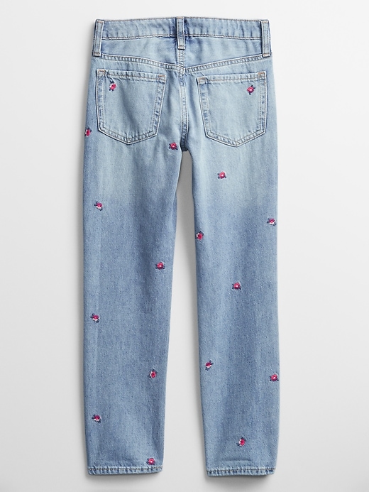 Image number 2 showing, Kids Embroidered Girlfriend Jeans