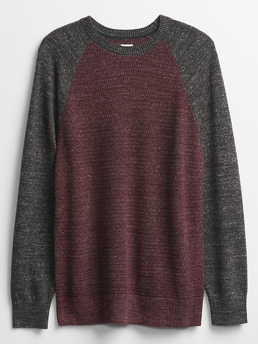 Image number 3 showing, Colorblock Crewneck Sweater