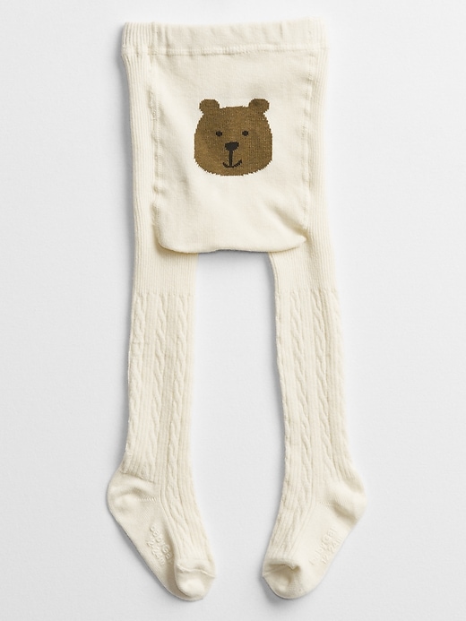 View large product image 1 of 1. babyGap Bear Cable-Knit Tights