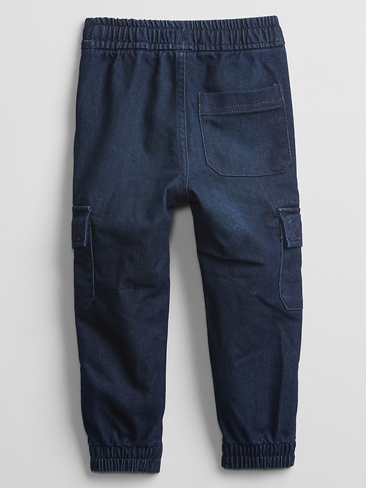View large product image 2 of 2. Toddler Pull-On Denim Joggers
