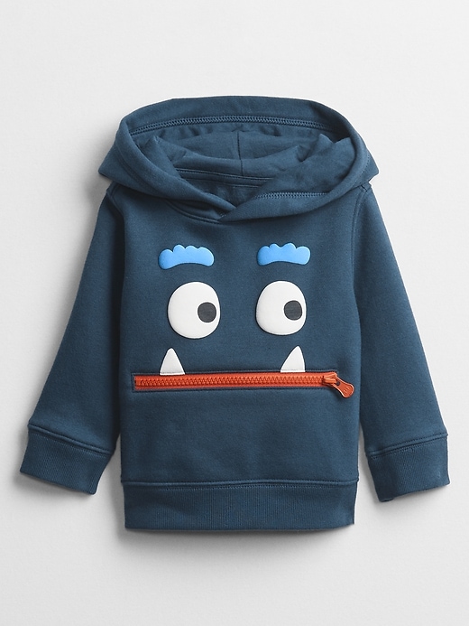 Image number 1 showing, Toddler 3D Monster Hoodie Sweatshirt