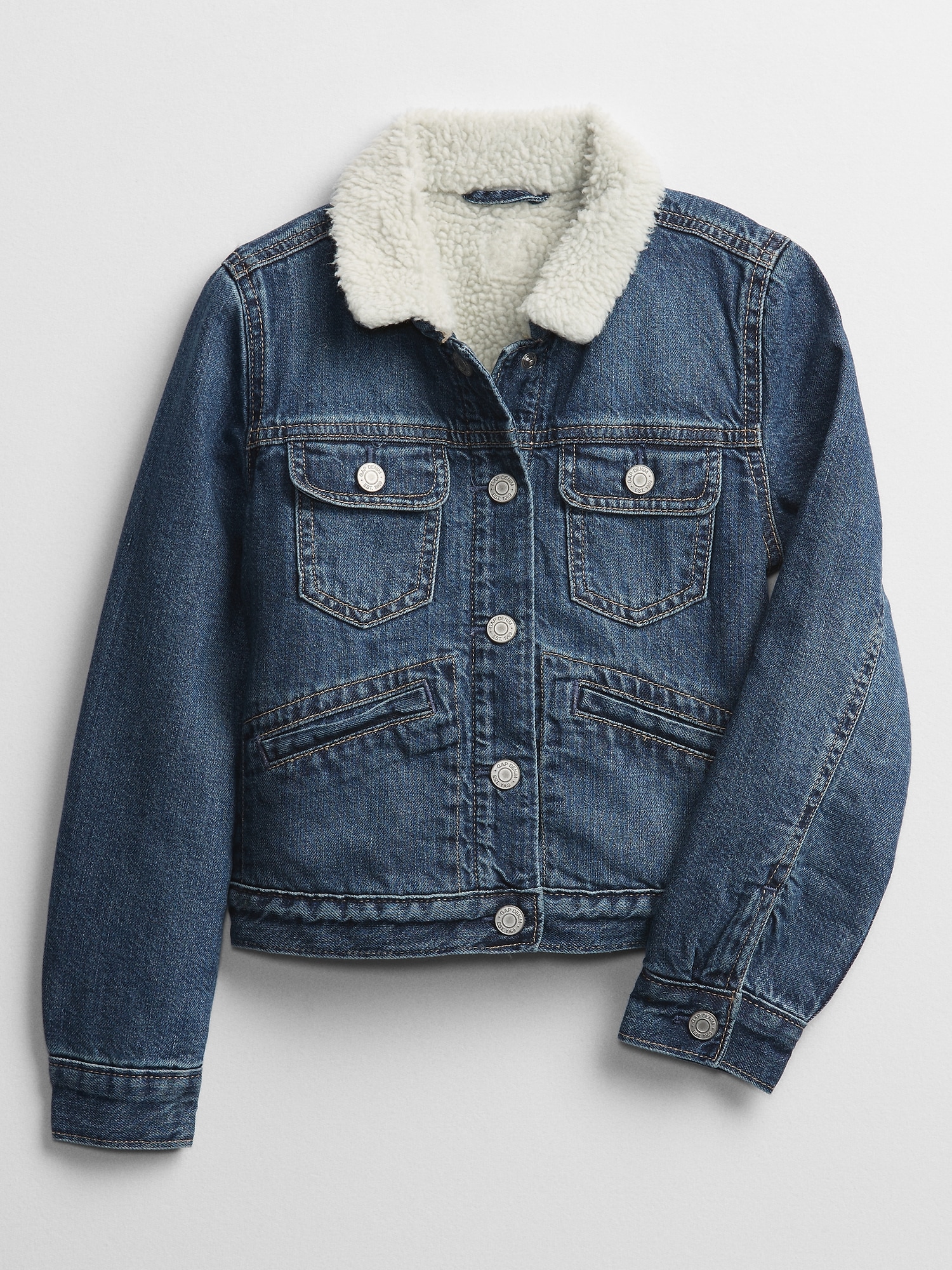 sherpa lined denim coat