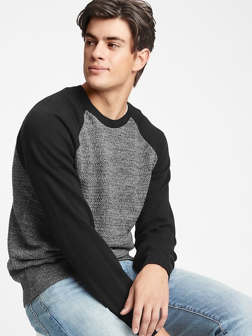 Image number 5 showing, Colorblock Crewneck Sweater
