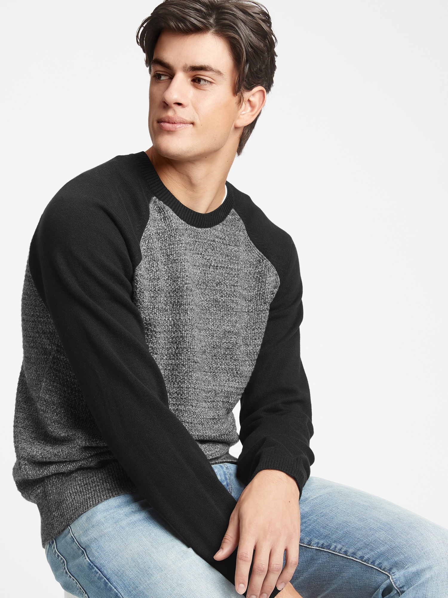 gap color block sweater