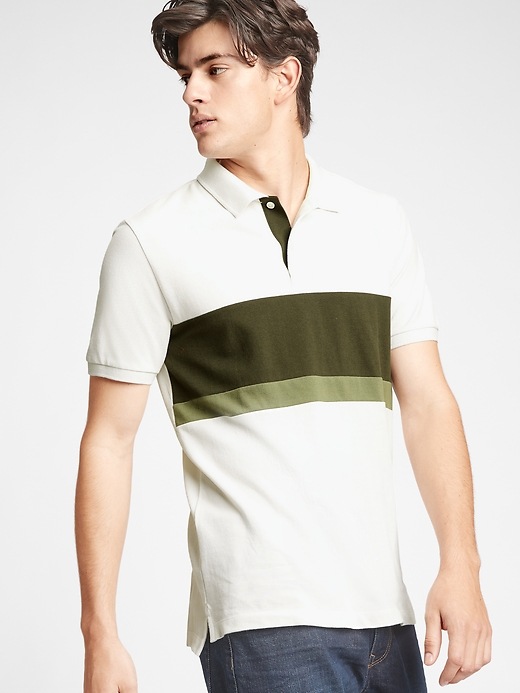 Image number 3 showing, Colorblock Pique Polo Shirt