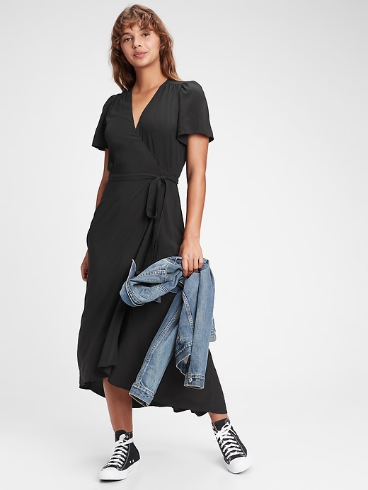 Gap black wrap dress shop