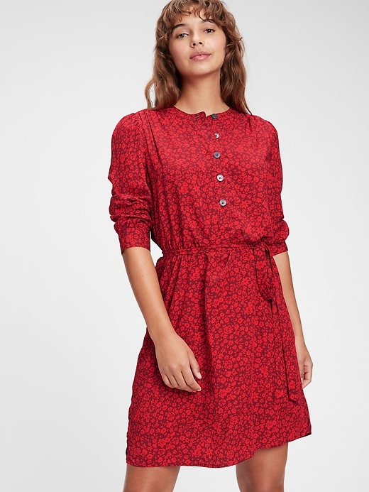 Image number 4 showing, Button-Front Print Dress
