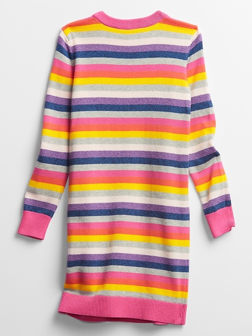 View large product image 2 of 2. Kids Happy Stripe Sweater Dress