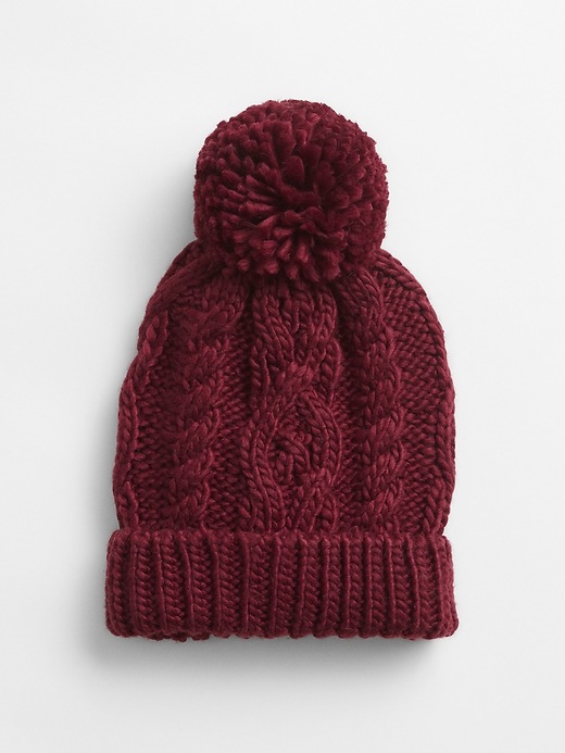 View large product image 1 of 1. Cable-Knit Pom Beanie