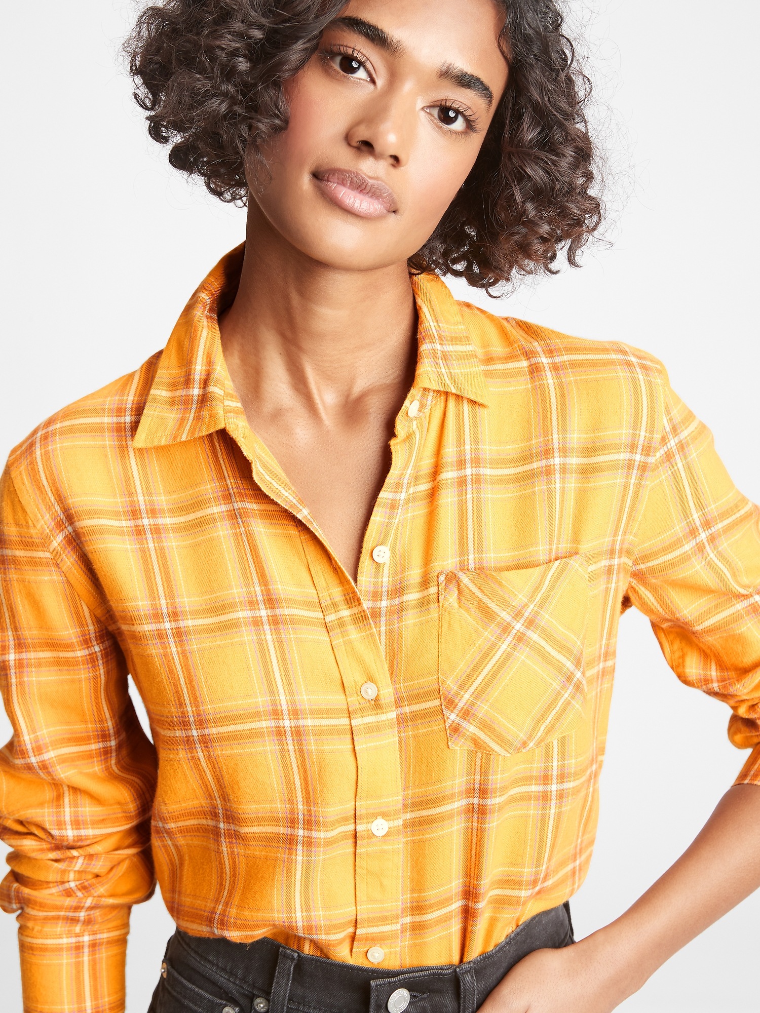 Drapey Plaid Shirt | Gap Factory