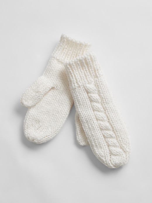 View large product image 1 of 1. Cable-Knit Mittens