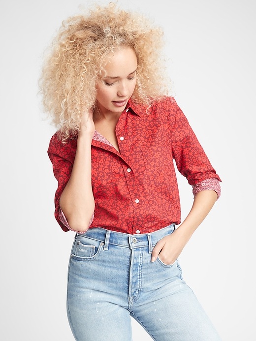 Image number 4 showing, Button-Front Print Shirt