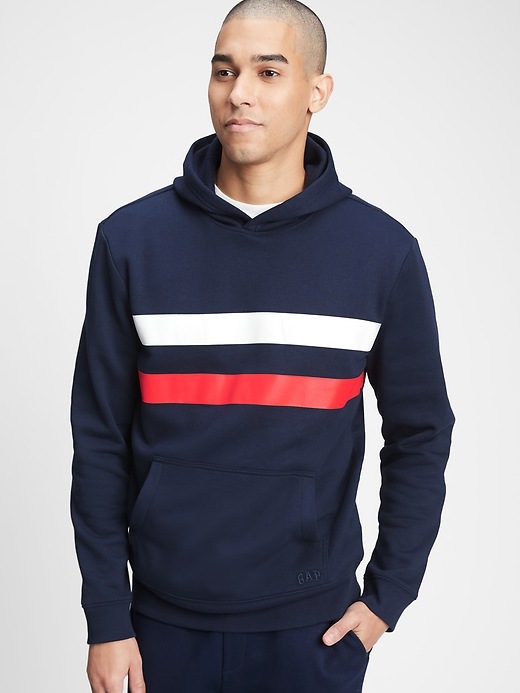 View large product image 1 of 1. Stripe Pullover Hoodie