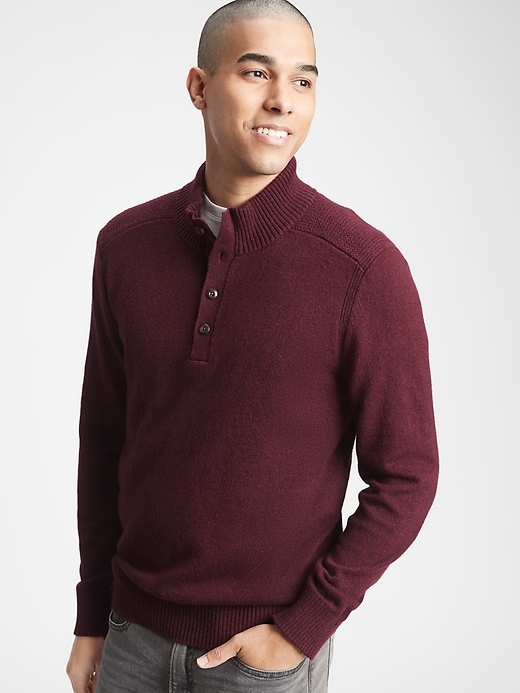 View large product image 1 of 1. Mockneck Sweater