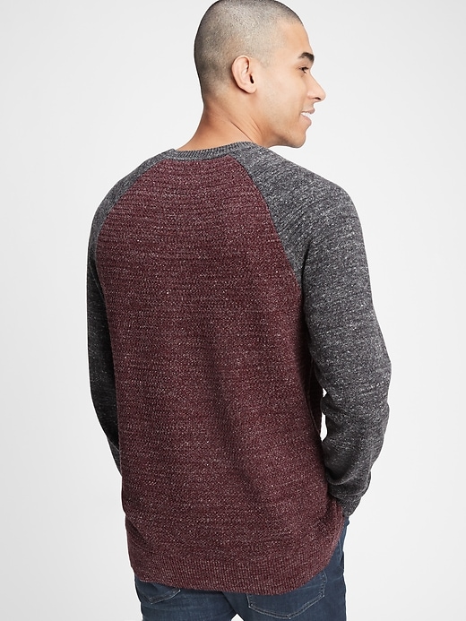 Image number 2 showing, Colorblock Crewneck Sweater