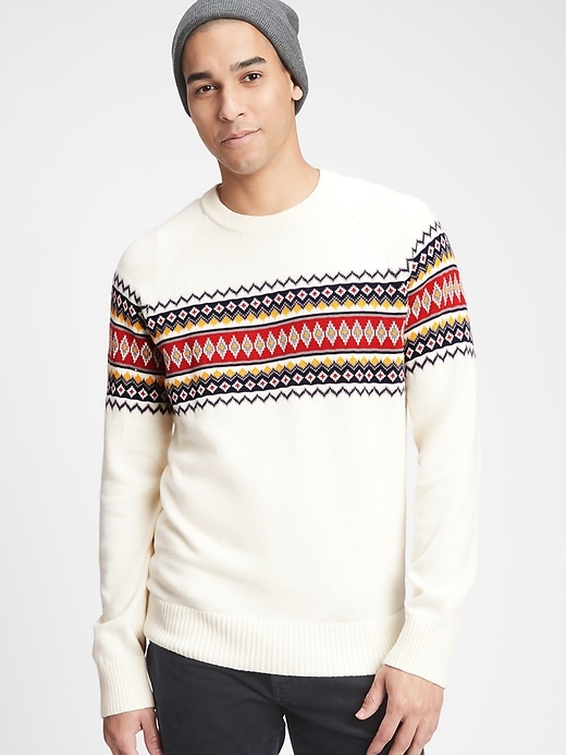 View large product image 1 of 1. Stripe Crewneck Sweater