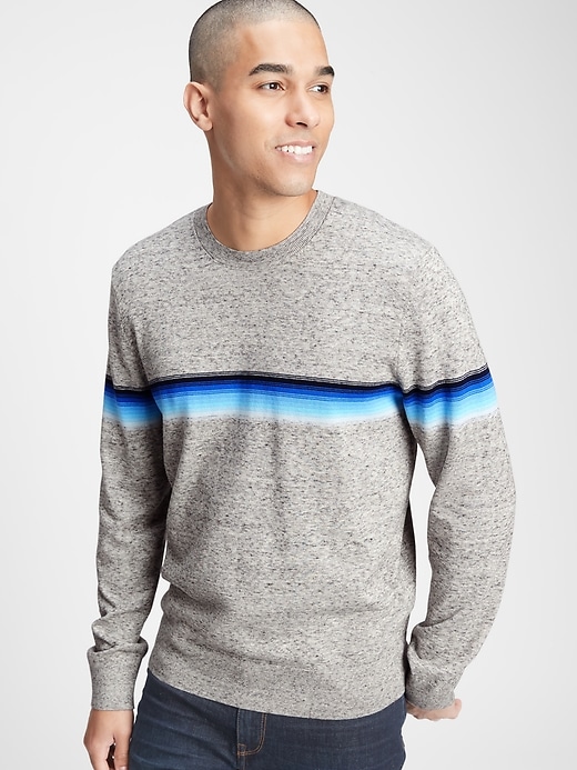 Image number 1 showing, Happy Stripe Crewneck Sweater