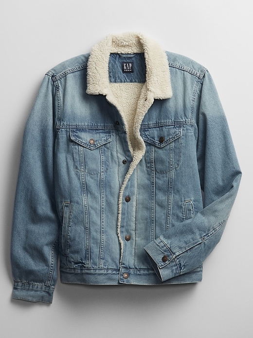 Image number 1 showing, Denim Sherpa Jacket