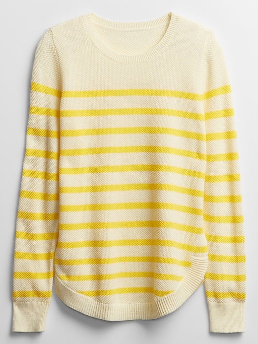 Image number 4 showing, Curved Hem Crewneck Sweater