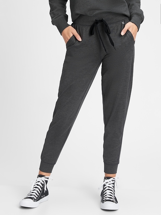 gap brushed tech jersey joggers