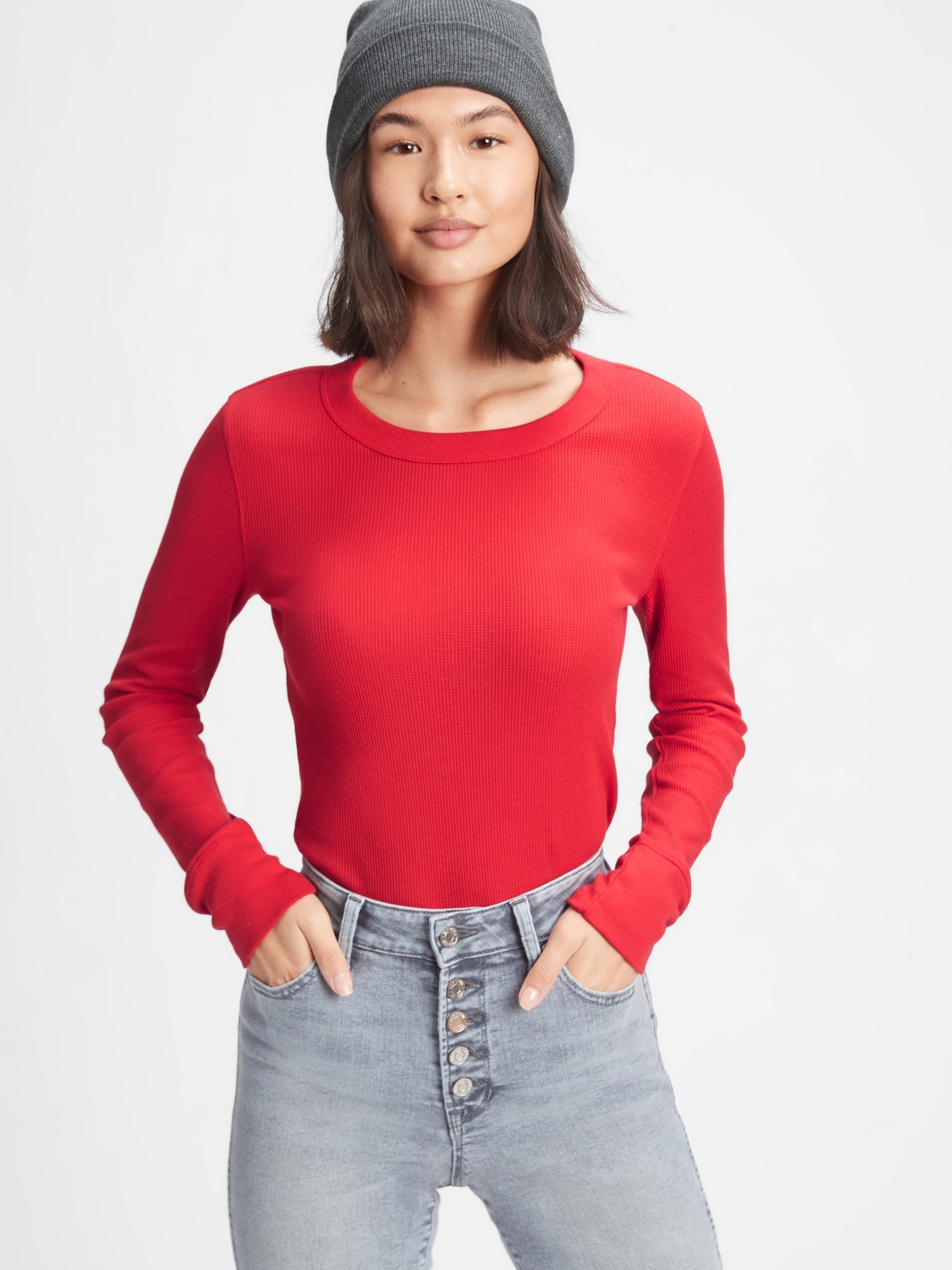 Waffle Knit Shirt Gap Factory