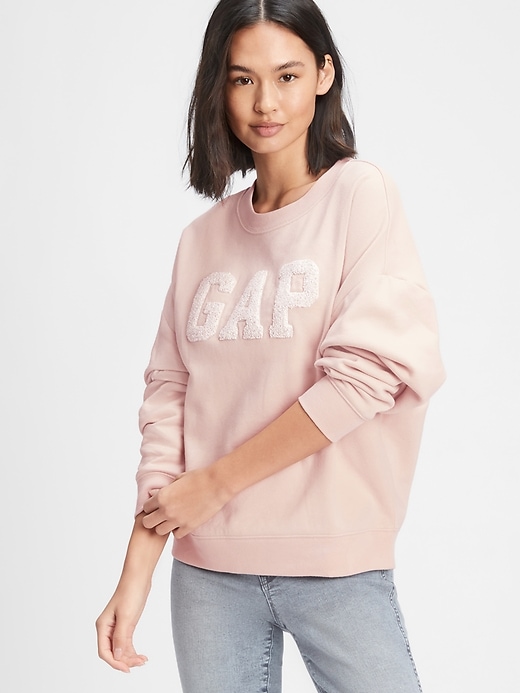 View large product image 1 of 1. Gap Logo Drapey-Sleeve Sweatshirt