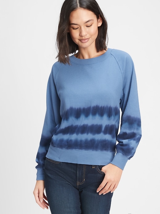 Image number 5 showing, Tie-Dye Raglan Crewneck Sweatshirt