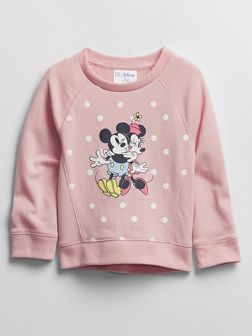 View large product image 1 of 1. babyGap &#124 Disney Mickey and Minnie Mouse Crewneck Sweatshirt