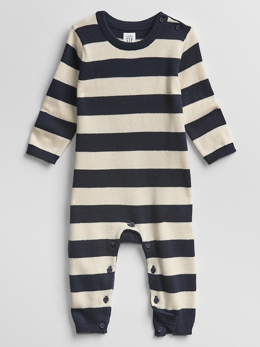 View large product image 1 of 1. Baby Stripe Sweater One-Piece