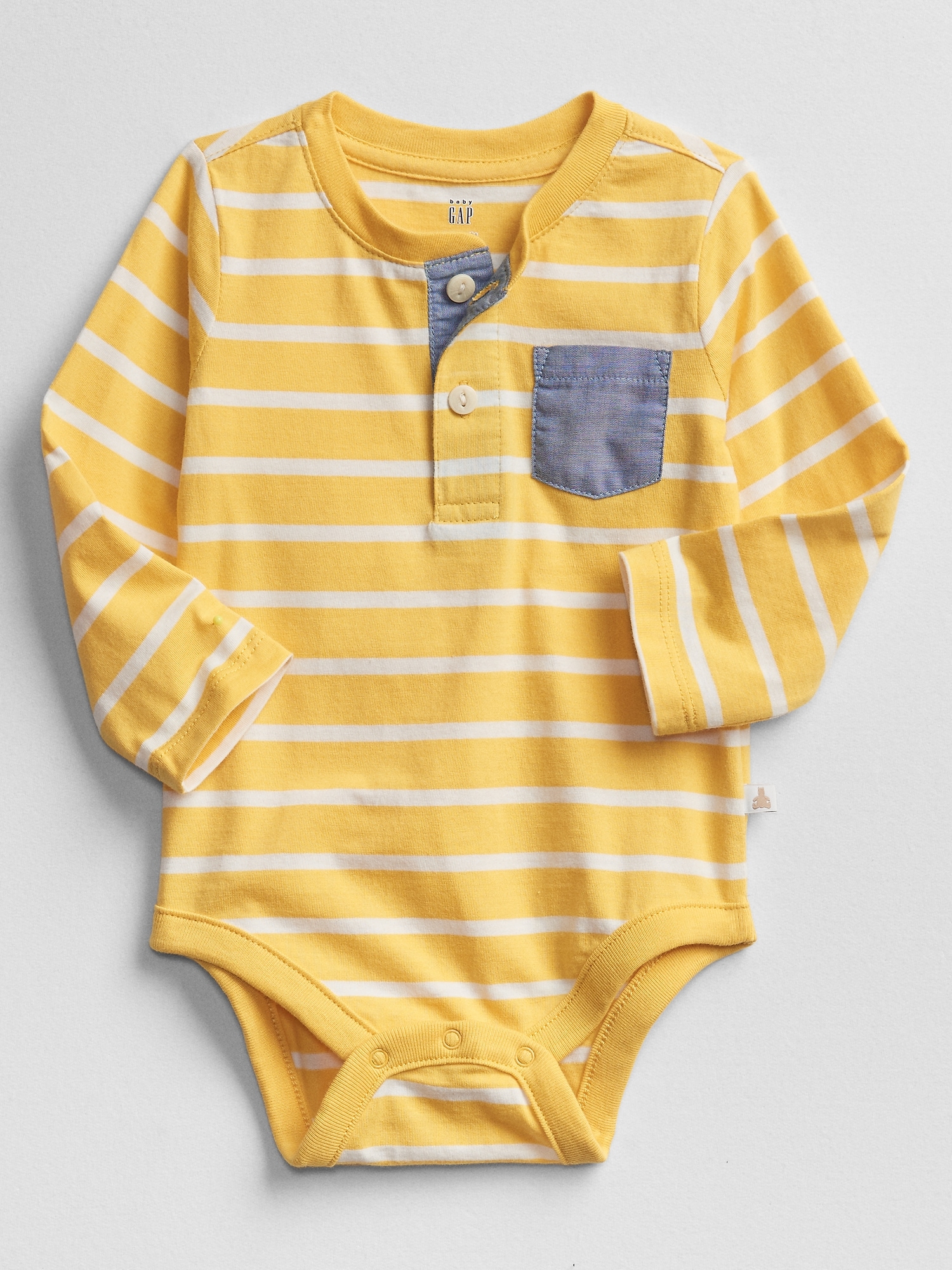henley baby bodysuit