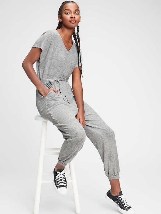 View large product image 1 of 1. Softspun Drapey Jumpsuit