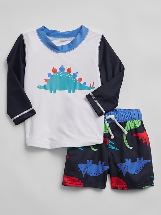View large product image 1 of 1. Baby Dinosaur Swim Two-Piece