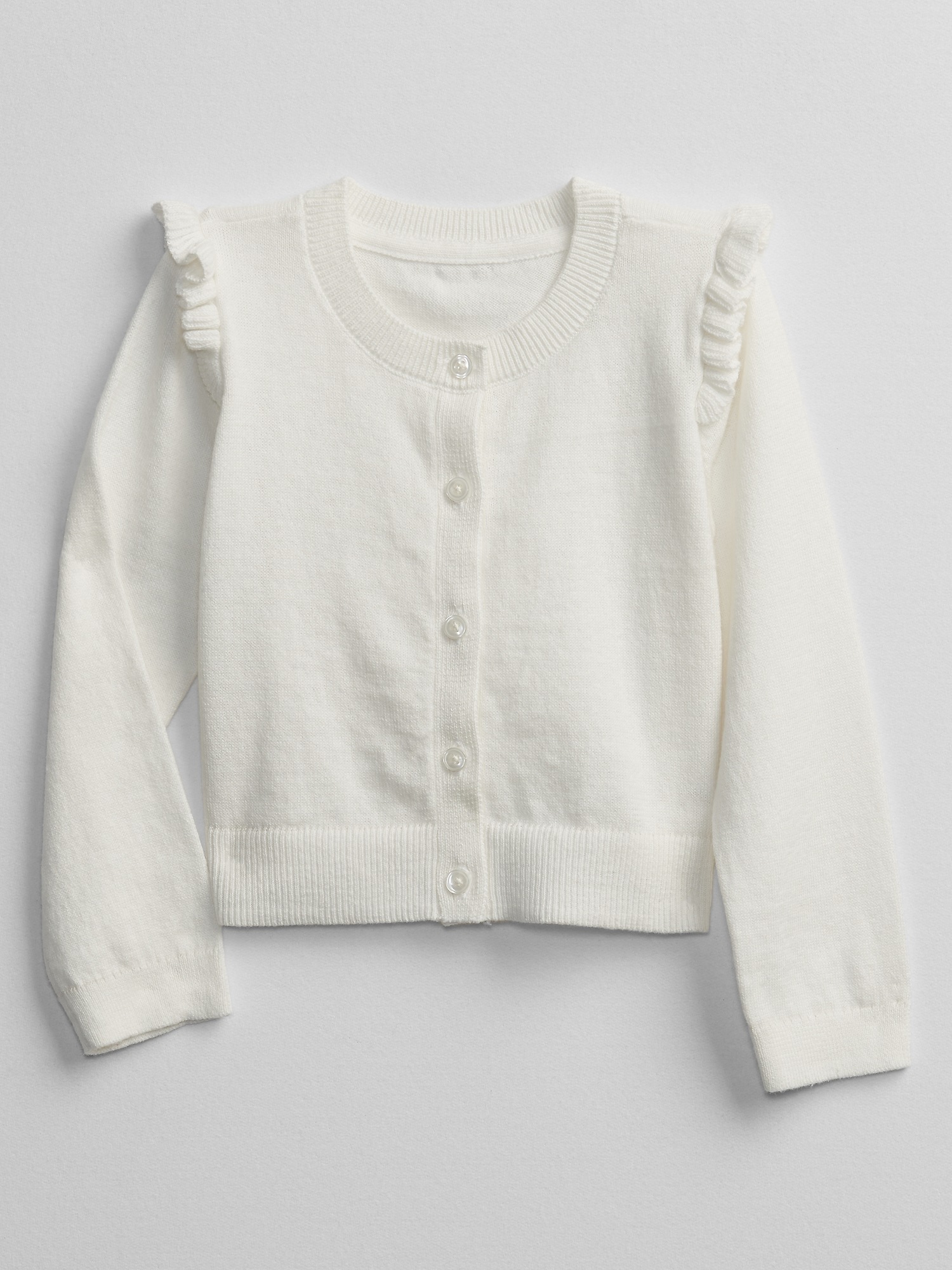 long ruffle cardigan