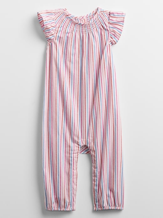 Image number 1 showing, Baby Striped Smocked One-Piece