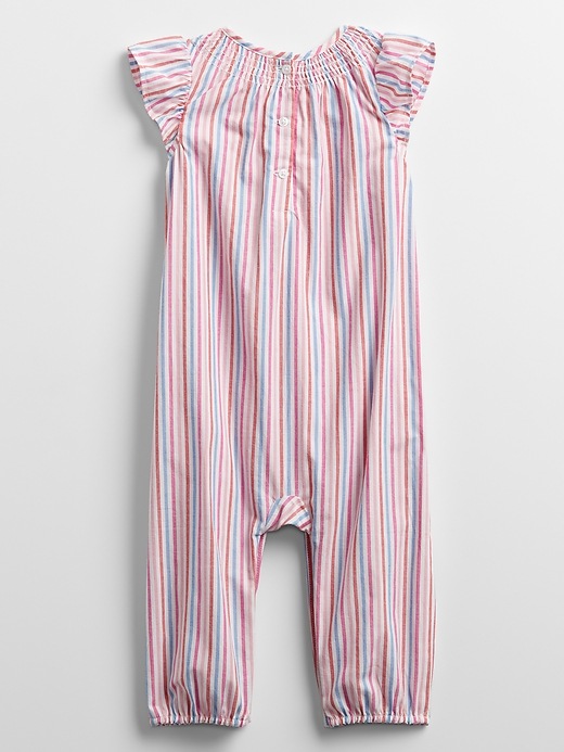 Image number 2 showing, Baby Striped Smocked One-Piece