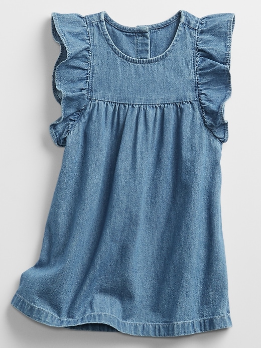 Image number 1 showing, Toddler Ruffle Denim Dress