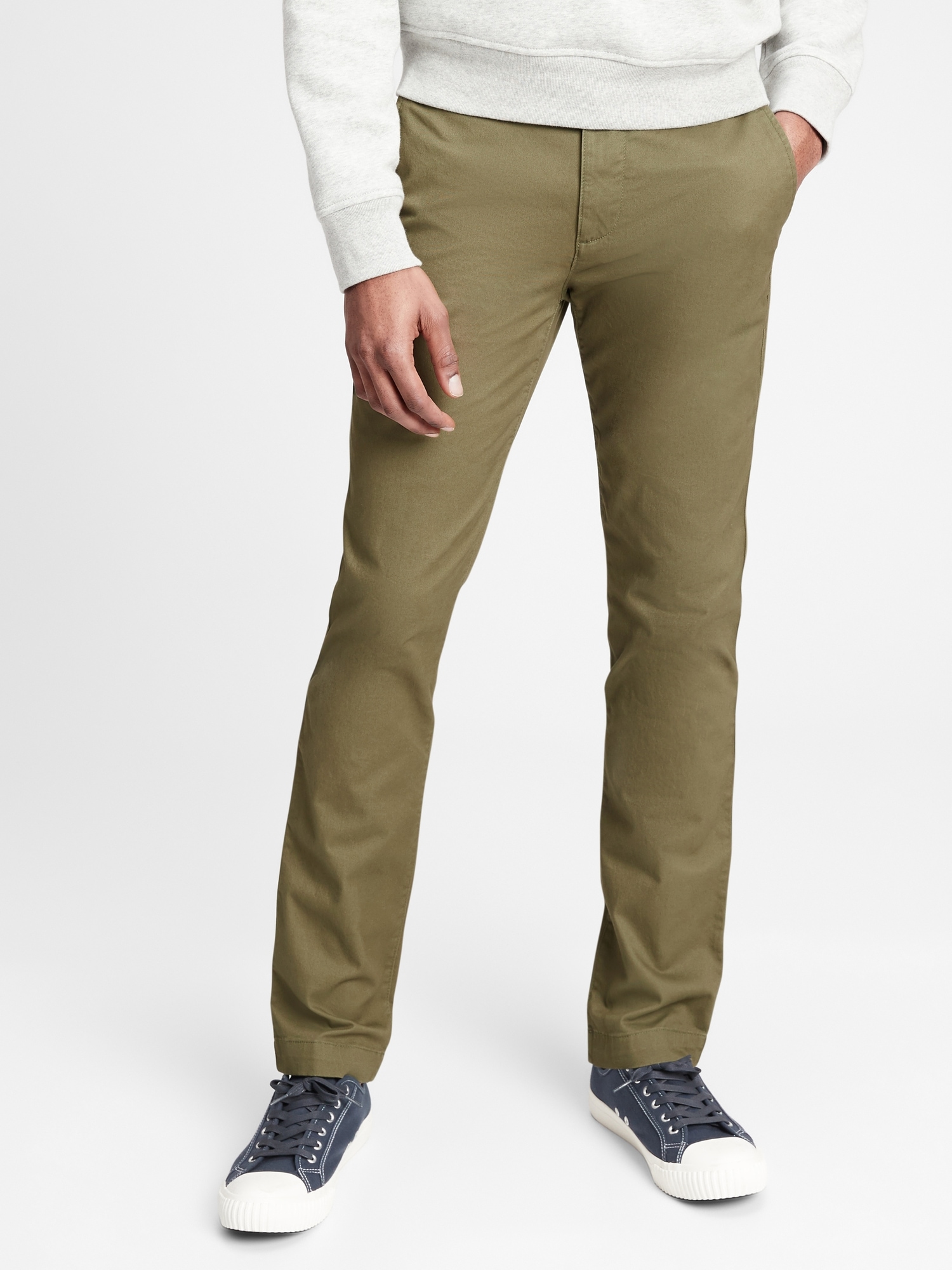 gap khakis lived in slim stretch