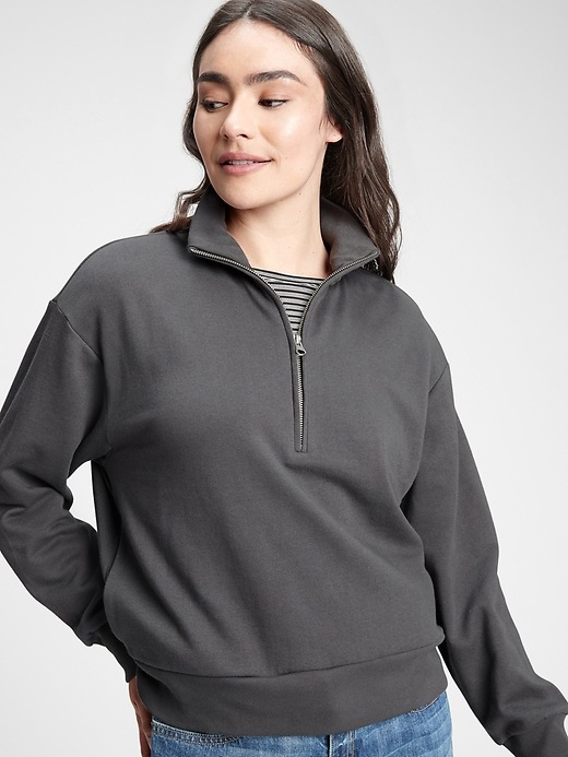 Image number 1 showing, Half-Zip Mockneck Sweatshirt