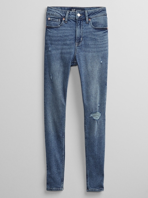 Image number 4 showing, High Rise Distressed Legging Jeans